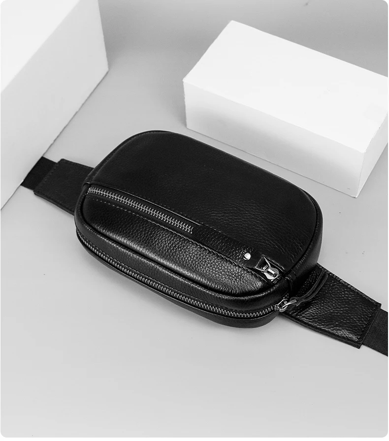 Fanny Pack Waist Bag Multifunction Genuine Leather Hip Bum Bag Travel Pouch For Men and Women For Hiking Running And Cycling