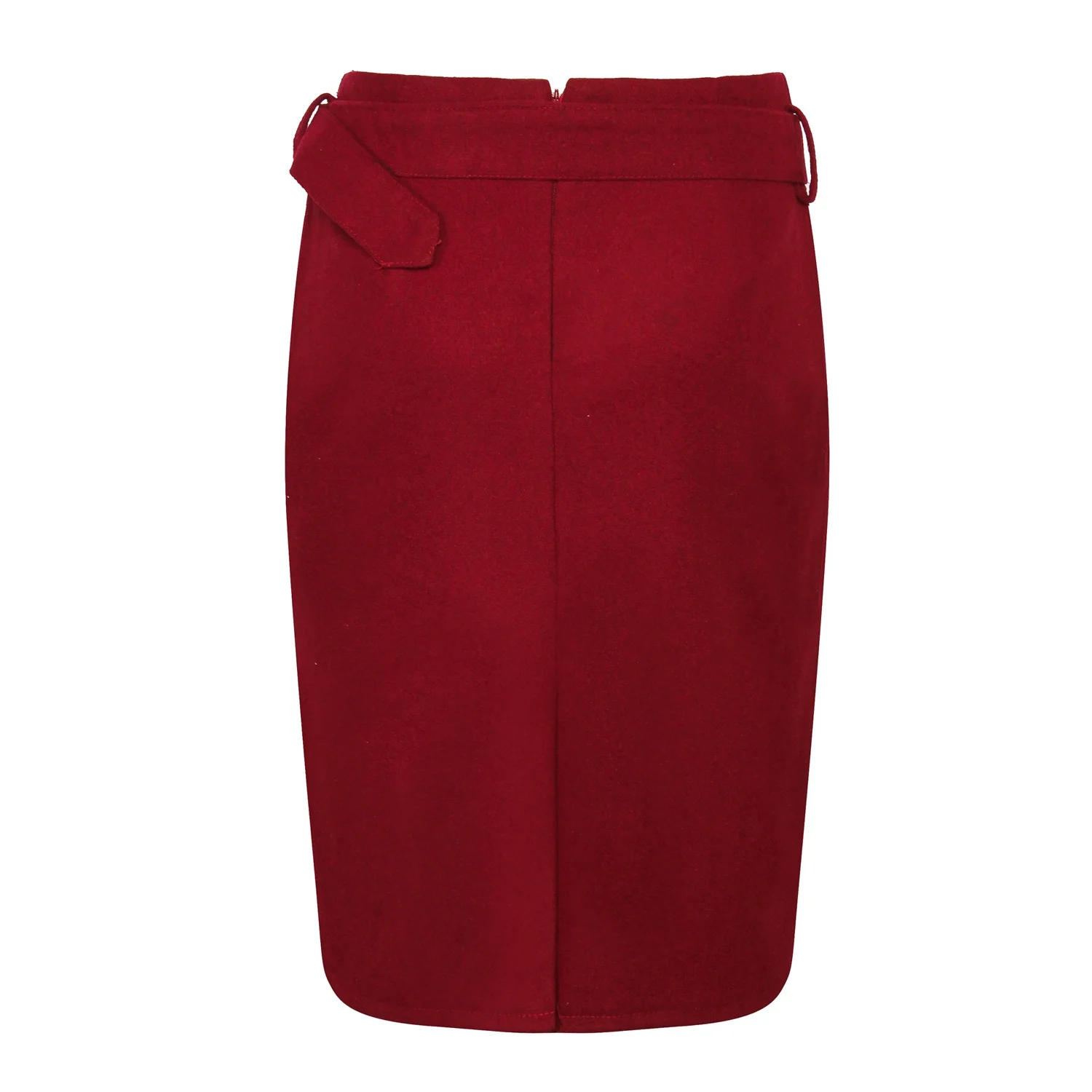 Fashion new large size high waist fashion casual mid-length wool pencil skirt women's skirts women.