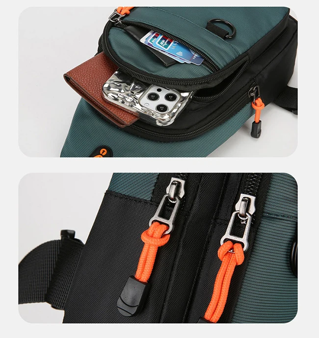 Men's Chest Bag Casual Messenger Bag MultiFunctional Crossbody Bags For Husband Male Korea Shoulder Bag Sport Outdoor Chest Pack