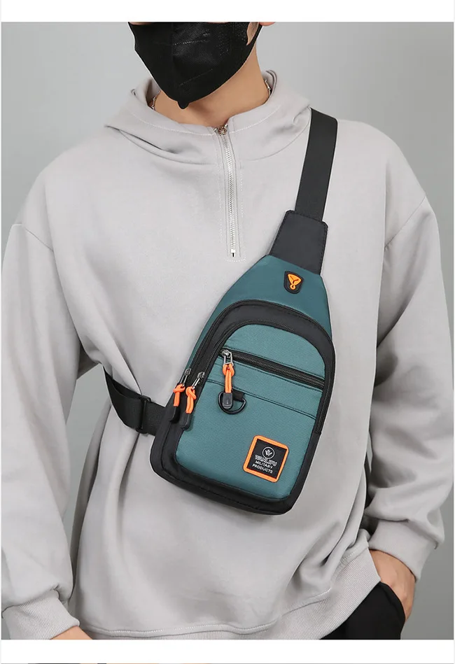 Men's Chest Bag Casual Messenger Bag MultiFunctional Crossbody Bags For Husband Male Korea Shoulder Bag Sport Outdoor Chest Pack