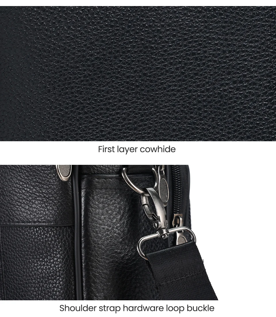 JOYIR Genuine Leather Men Messenger Sling Bag Satchel Bags for Male Multifunction Shoulder Bags Casual Crossbody Bag Handbag