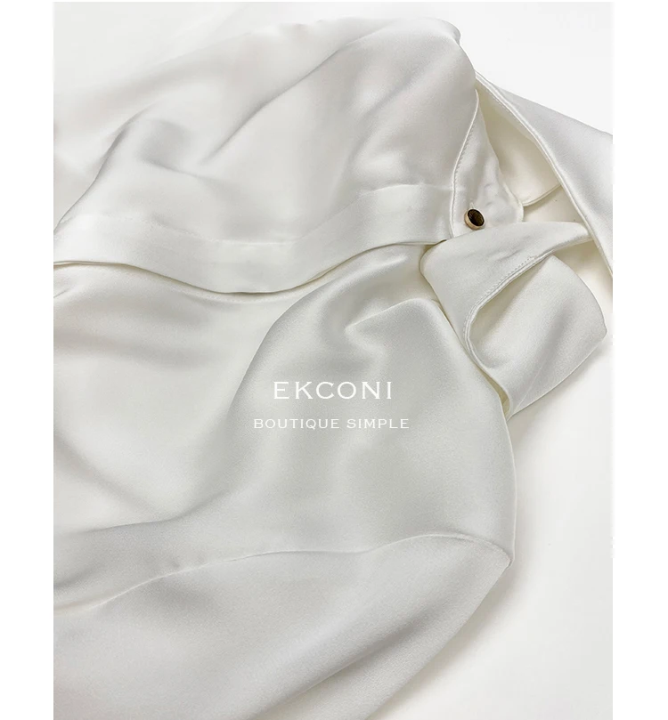 Fashion Vintage Satin Silk Shirt Women Elegant Turn Down Collar Women Blouse White Long Sleeve Ladies Shirts Tops Blusas 16946