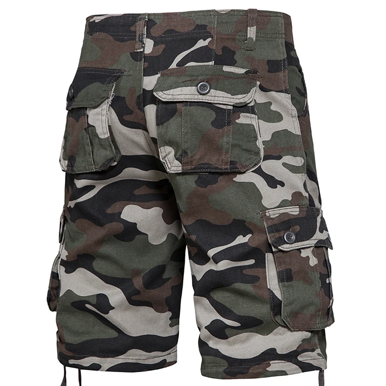 Tactical Cargo Shorts Men Camo Joggers Shorts Casual Outdoor Sports Half Pants Pocket Cotton Breathable Cargo Shorts