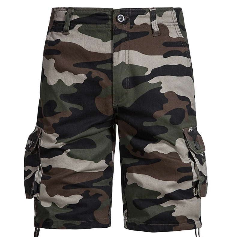 Tactical Cargo Shorts Men Camo Joggers Shorts Casual Outdoor Sports Half Pants Pocket Cotton Breathable Cargo Shorts