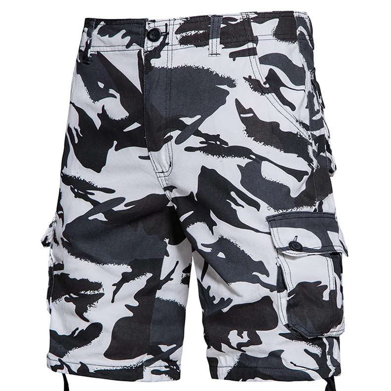 Tactical Cargo Shorts Men Camo Joggers Shorts Casual Outdoor Sports Half Pants Pocket Cotton Breathable Cargo Shorts