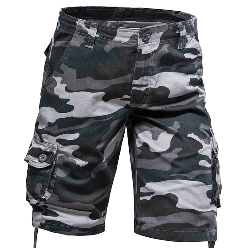 Tactical Cargo Shorts Men Camo Joggers Shorts Casual Outdoor Sports Half Pants Pocket Cotton Breathable Cargo Shorts