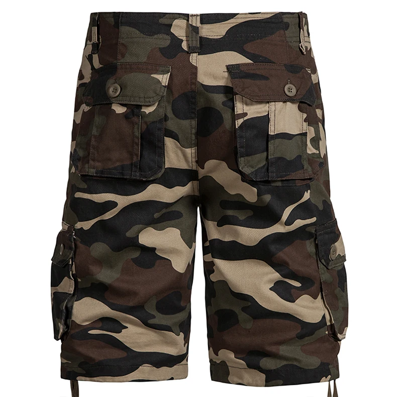 Tactical Cargo Shorts Men Camo Joggers Shorts Casual Outdoor Sports Half Pants Pocket Cotton Breathable Cargo Shorts