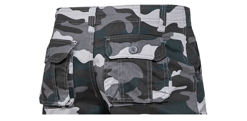 Tactical Cargo Shorts Men Camo Joggers Shorts Casual Outdoor Sports Half Pants Pocket Cotton Breathable Cargo Shorts