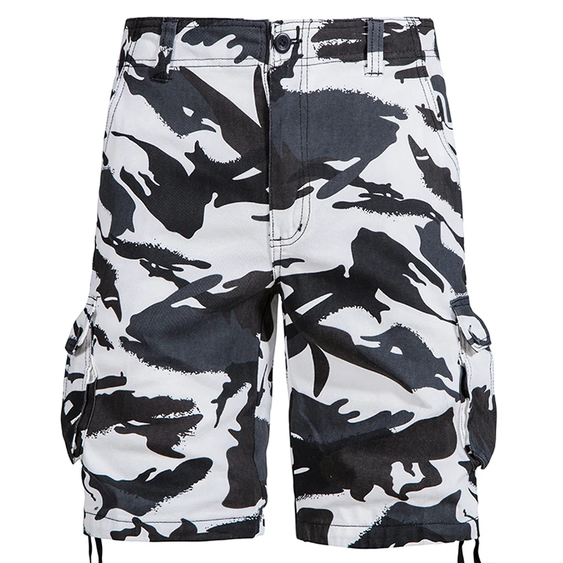 Tactical Cargo Shorts Men Camo Joggers Shorts Casual Outdoor Sports Half Pants Pocket Cotton Breathable Cargo Shorts