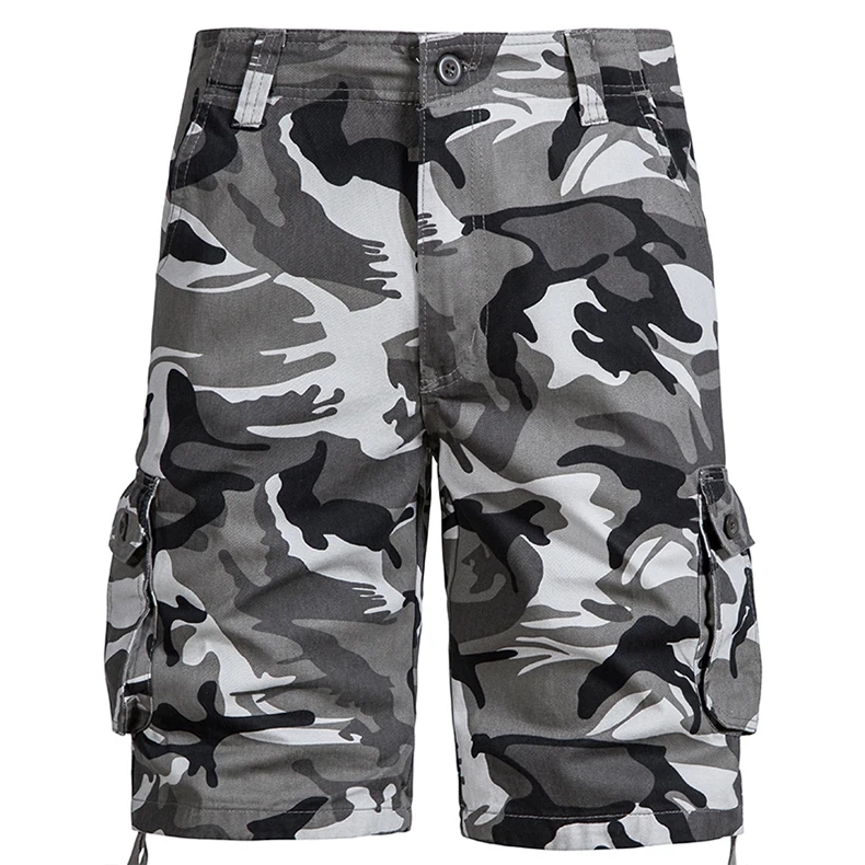 Tactical Cargo Shorts Men Camo Joggers Shorts Casual Outdoor Sports Half Pants Pocket Cotton Breathable Cargo Shorts