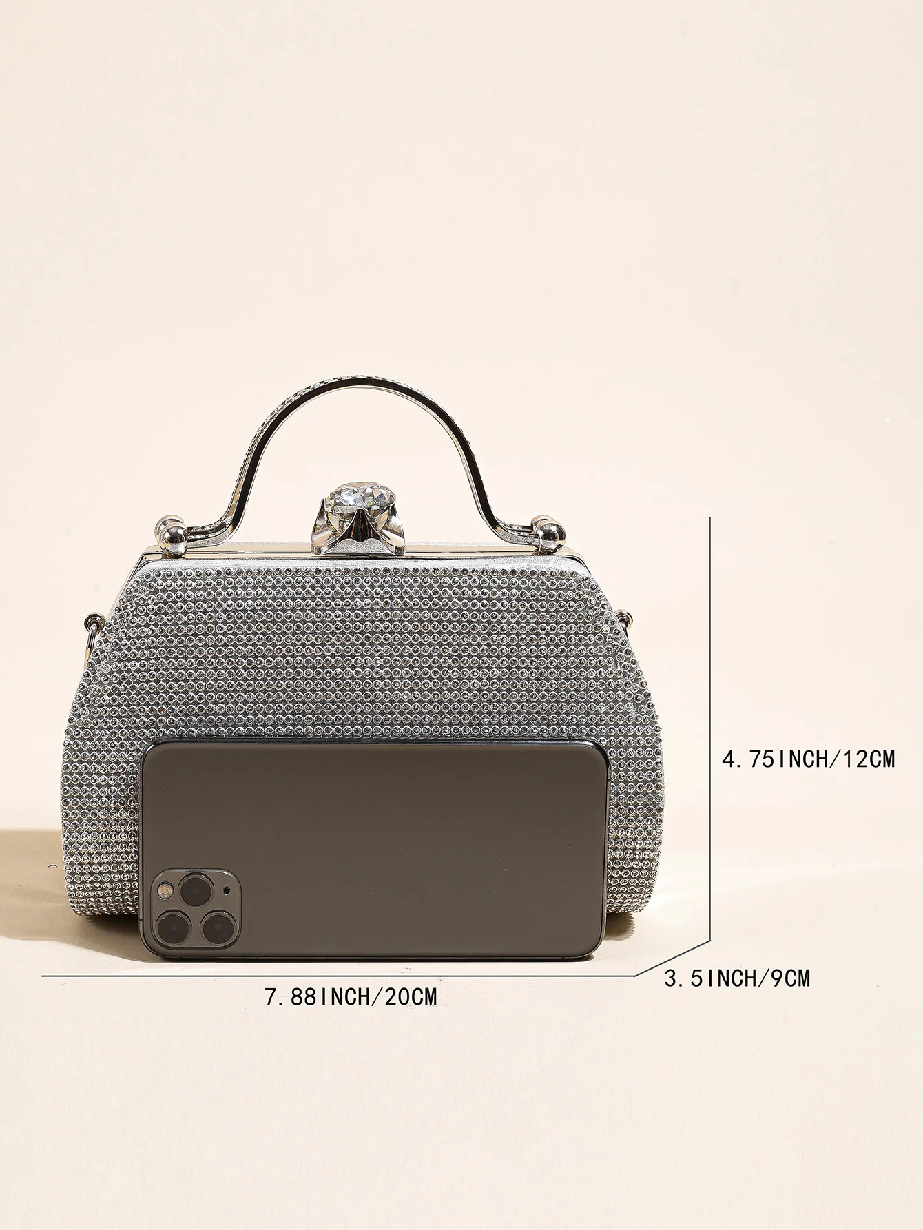 1 PC Glitter Women's Evening Bags Formal Party Clutches, Elegant Sparkling Crystal Clutch Purses Bride and Bridesmaid Handbag Fo