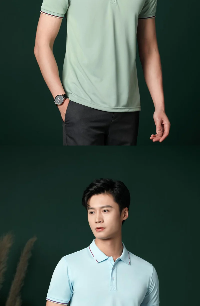 New Clothing Summer Streetwear Casual Fashion Tops Solid Color Polo Shirts Short Sleeve Fashion Lapel Male Top Large Size