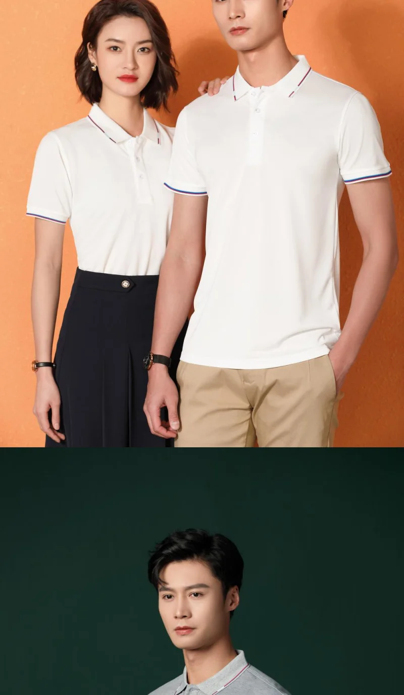 New Clothing Summer Streetwear Casual Fashion Tops Solid Color Polo Shirts Short Sleeve Fashion Lapel Male Top Large Size