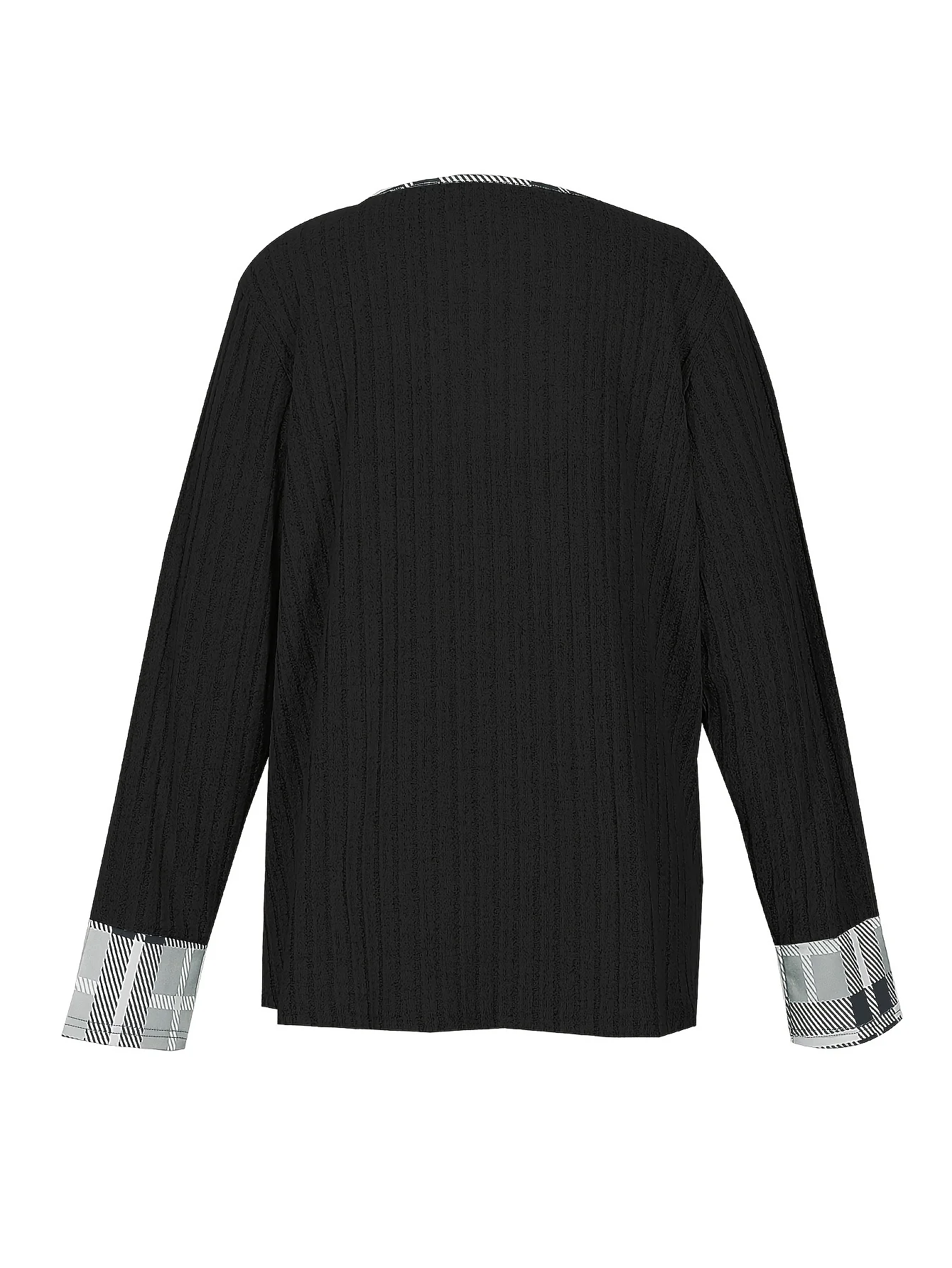 Plus Size 2025 Autumn New Casual Fashion V Neck Pit Stripe Fake Button Long Sleeve Blouse Solid Autumn Best Choice