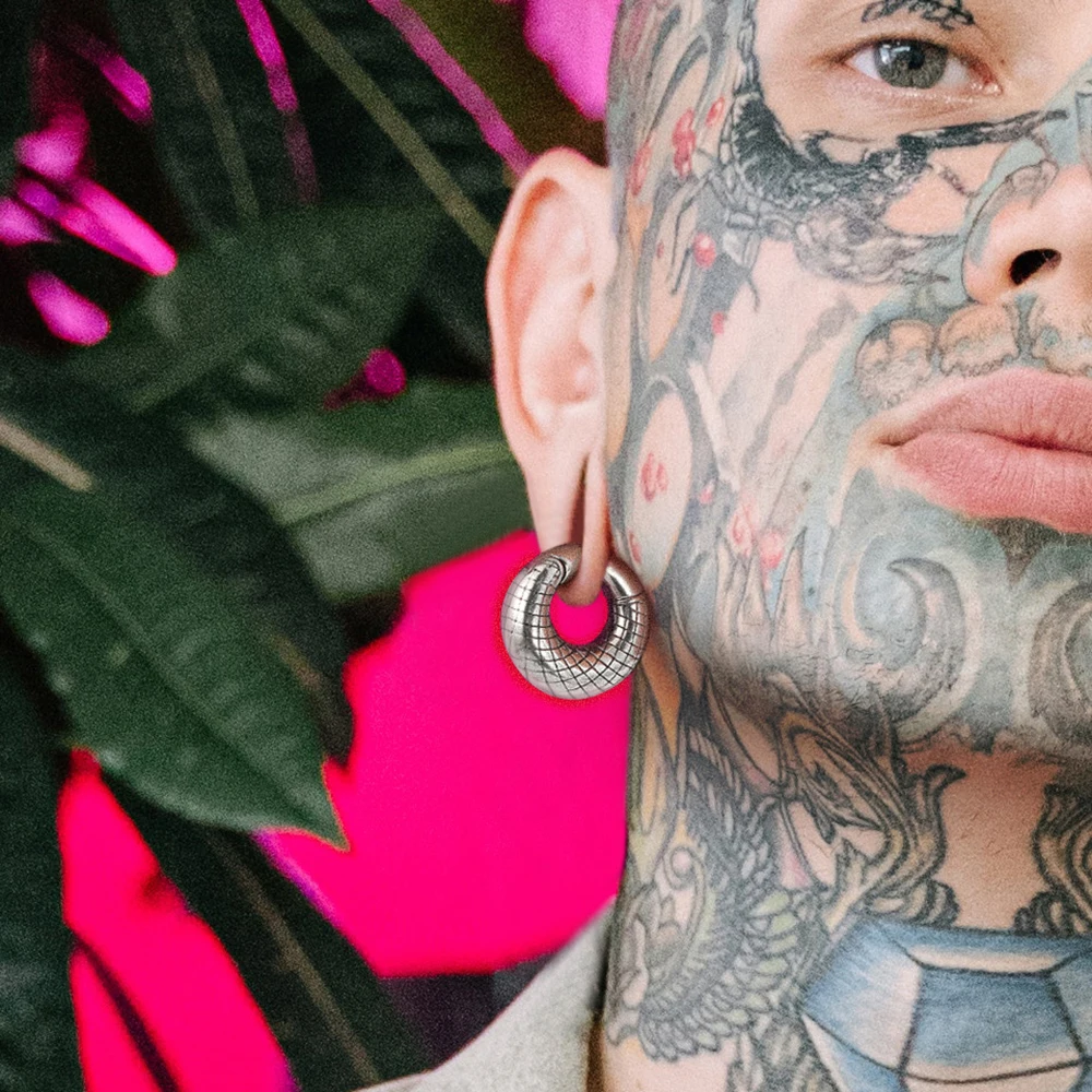 Giga 6mm Ear Hoop Stretcher Weights for Stretched Ears, 2g Stainless Steel 316L Ear Plugs Hanger Expander Body Piercing Jewelry