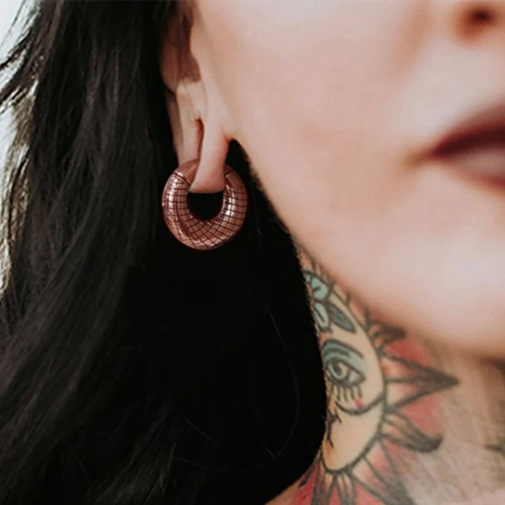Giga 6mm Ear Hoop Stretcher Weights for Stretched Ears, 2g Stainless Steel 316L Ear Plugs Hanger Expander Body Piercing Jewelry