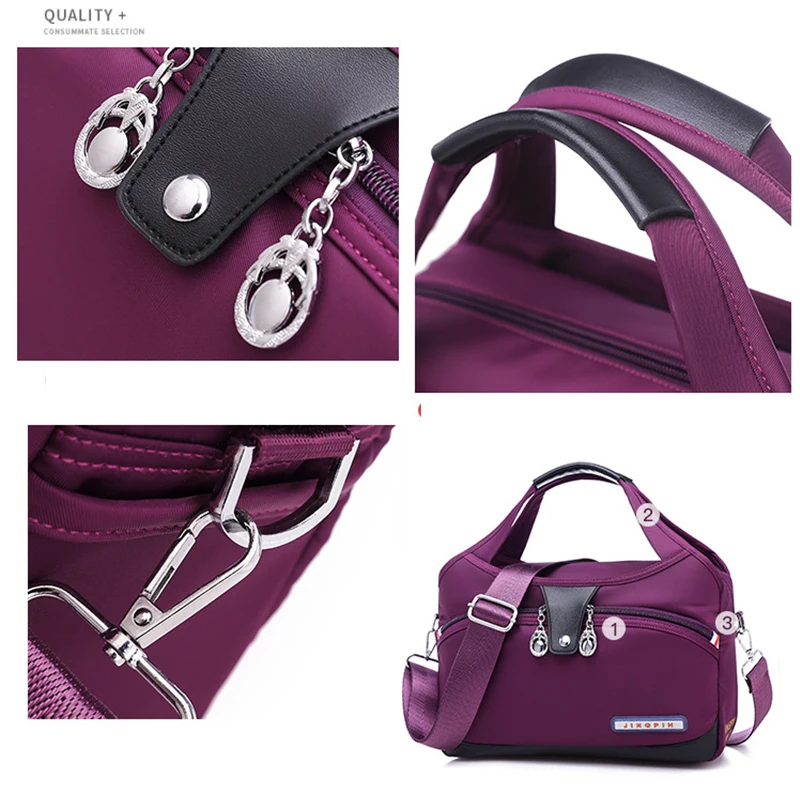 Women Crossbody Bags Large-Capacity Oxford Cloth Sling Crossbody Bag Waterproof Anti-Theft Female Travel Shopper Mommy Hand Bag
