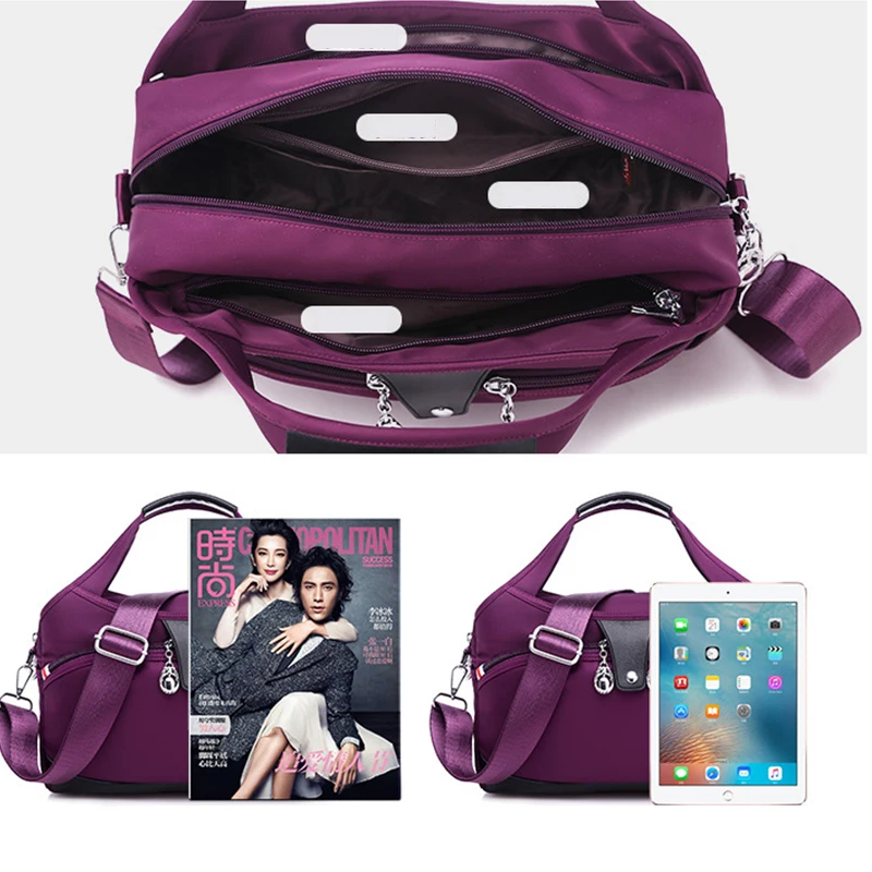 Women Crossbody Bags Large-Capacity Oxford Cloth Sling Crossbody Bag Waterproof Anti-Theft Female Travel Shopper Mommy Hand Bag