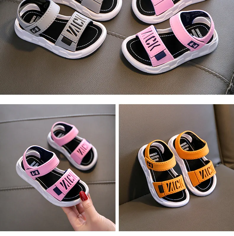 Summer Boys Girls Sandals Children Antiskid Wearproof Beach Sandals Cartoon Infant Toddler Shoes Soft Sole Kids Student Shoes