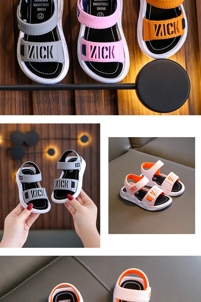 Summer Boys Girls Sandals Children Antiskid Wearproof Beach Sandals Cartoon Infant Toddler Shoes Soft Sole Kids Student Shoes