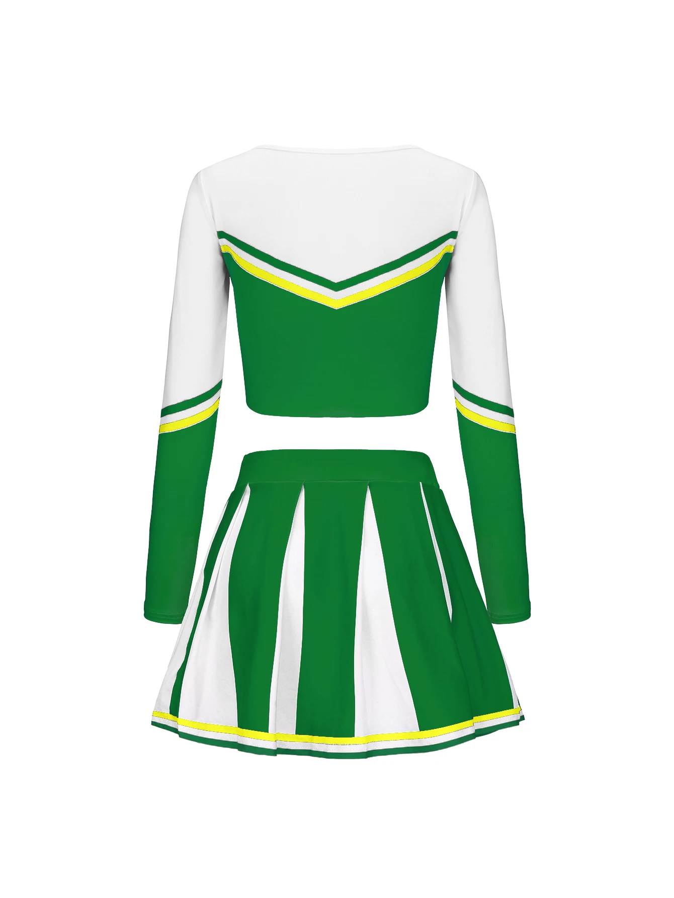 Women's Long Sleeve Cheerleader pompon Sexy Student Stage Music Performance Dress Uniform Adult Cheerleading Motion