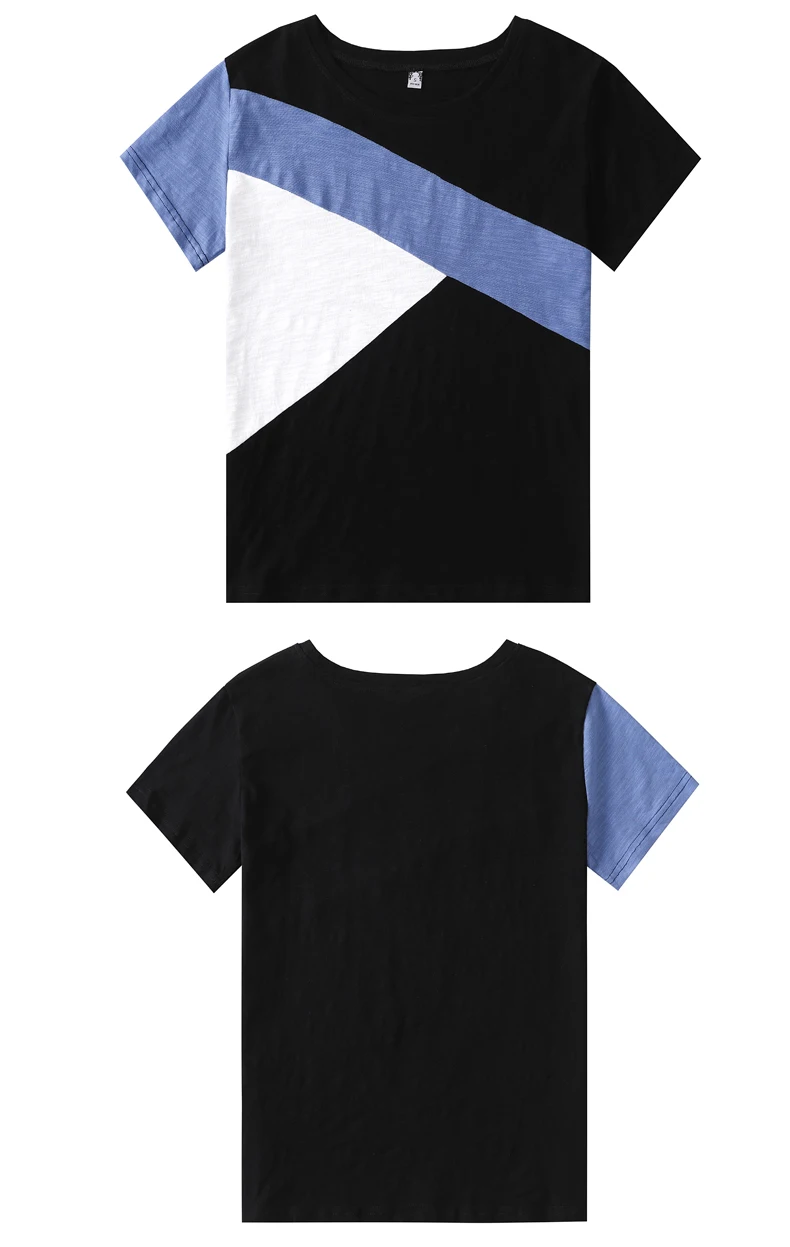 2026 Summer Tshirt Woman 100% Cotton Women Short Sleeve Shirts Tops O-Neck Shirt Tees Loose Patchwork Tops Casual High Quality
