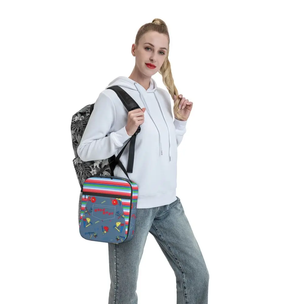 Good Guys Child Doll Chuckys Insulated Lunch Bags Food Bag Portable Cooler Thermal Lunch Box For School Office