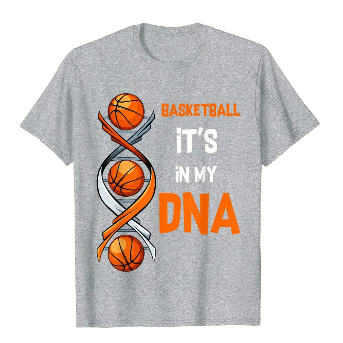 Basketball It's In My DNA Funny Player Team Sport T-Shirt Tshirts Tops Tees For Men Fitted Cotton Summer T Shirt streetwear