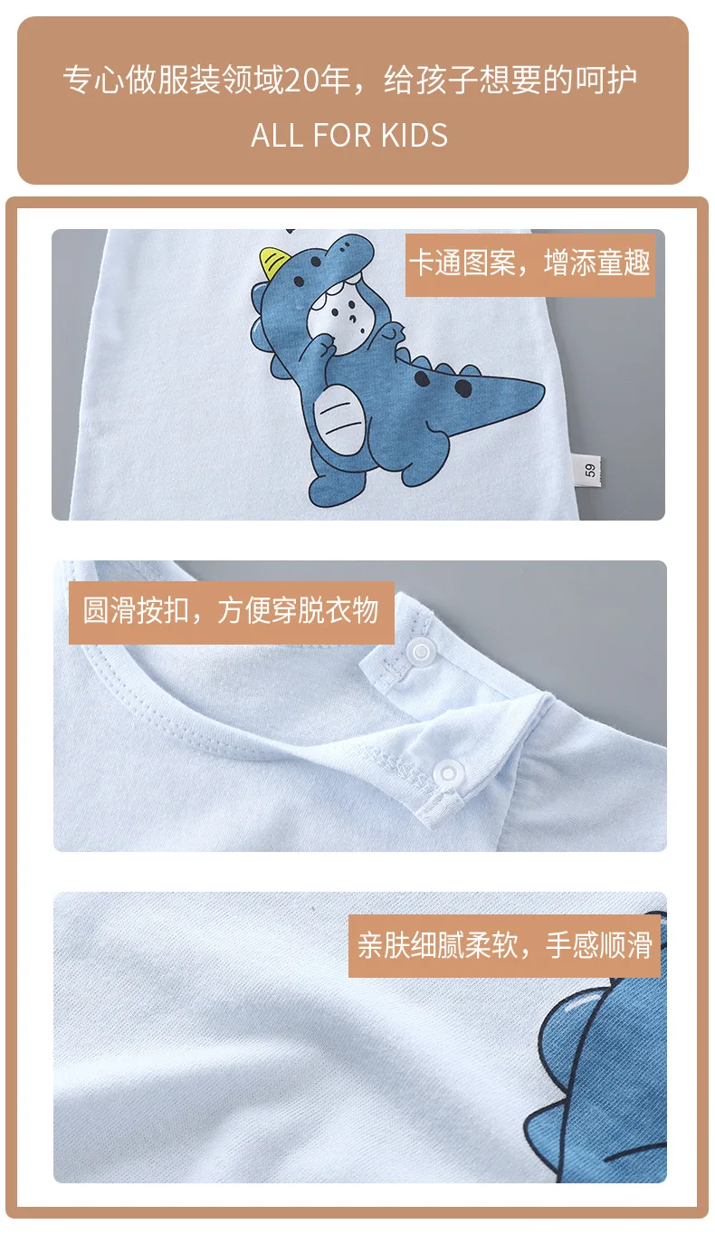 Summer cartoon Baby One-piece Clothes Romper Short Sleeve Climb Clothing Newborn Jumpsuits Toddler Girl boy Onesie