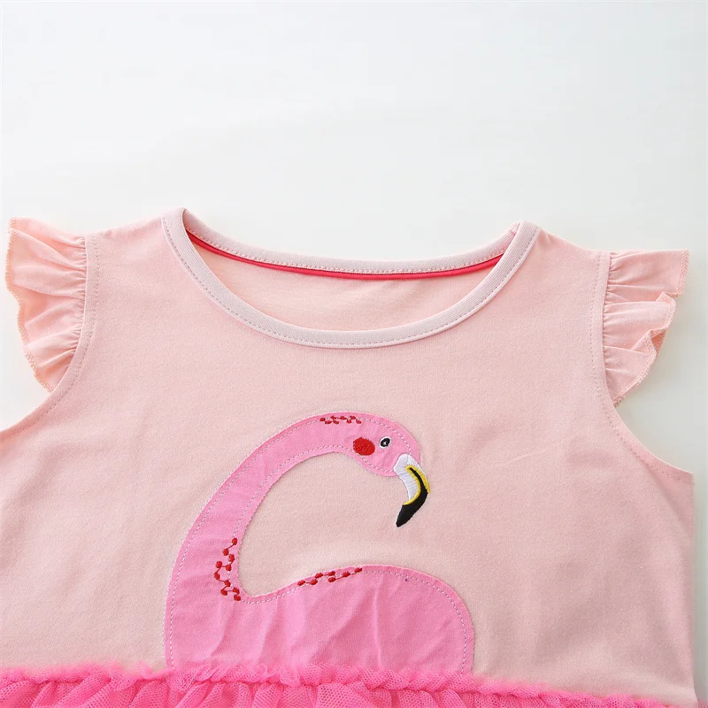 Jumping Meters Fairy Tale Summer Princess Girls Dresses Kids Vestidos Party Birthday Baby Clothing Embroidery Dress Wedding