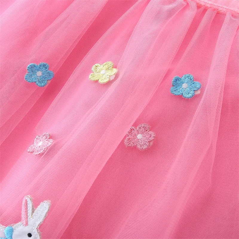 Jumping Meters Fairy Tale Summer Princess Girls Dresses Kids Vestidos Party Birthday Baby Clothing Embroidery Dress Wedding