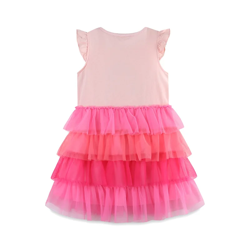 Jumping Meters Fairy Tale Summer Princess Girls Dresses Kids Vestidos Party Birthday Baby Clothing Embroidery Dress Wedding
