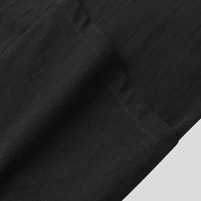INCERUN Fashion Men Trench Solid Coats Open Stitch Long Sleeve 2024 Casual Japanese Kimono Streetwear Cotton Outerwear Cardigan