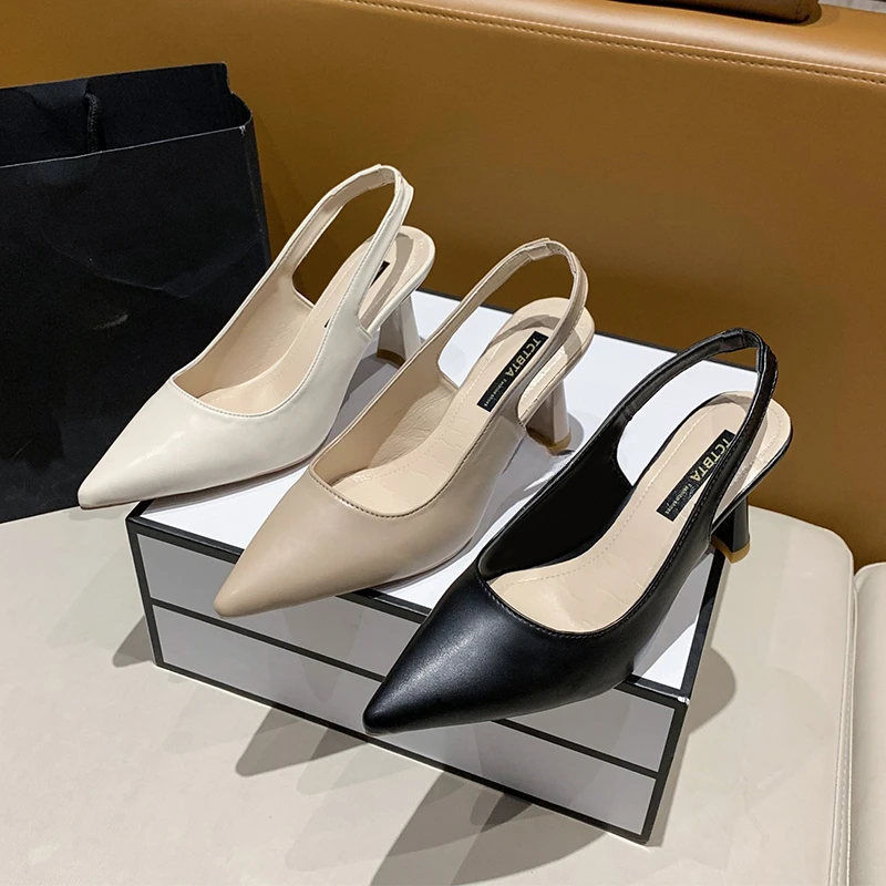 2024 Summer Casual Fashion Pointed Toe Stiletto Sandals New Sexy Elegant Banquet Comfortable High Heels Women's Shoes NO:001