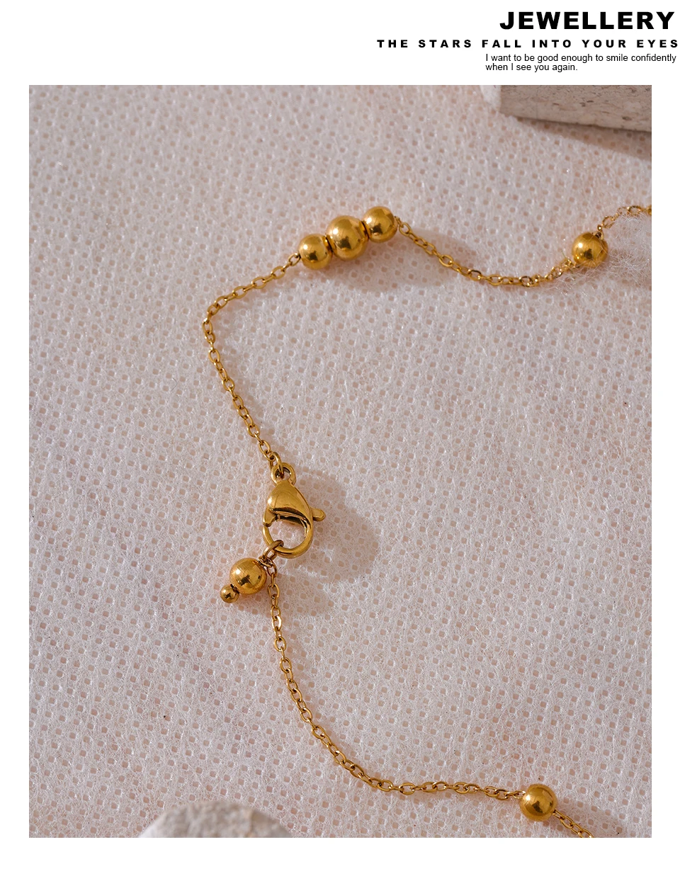Yhpup Statement Stainless Steel Vintage Beads Chain Handmade Sweater Necklace Trendy Golden 18K Gold Plated Fashion Jewelry New