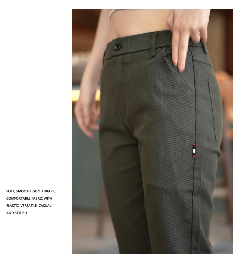 High Quality Brand Mens Mid-Waist Casual Pants Fashion Stretch Straight Comfort Trousers Four Seasons All-Match Men Pants