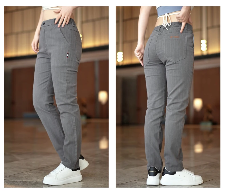 High Quality Brand Mens Mid-Waist Casual Pants Fashion Stretch Straight Comfort Trousers Four Seasons All-Match Men Pants
