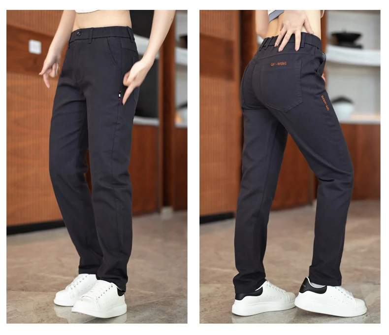 High Quality Brand Mens Mid-Waist Casual Pants Fashion Stretch Straight Comfort Trousers Four Seasons All-Match Men Pants