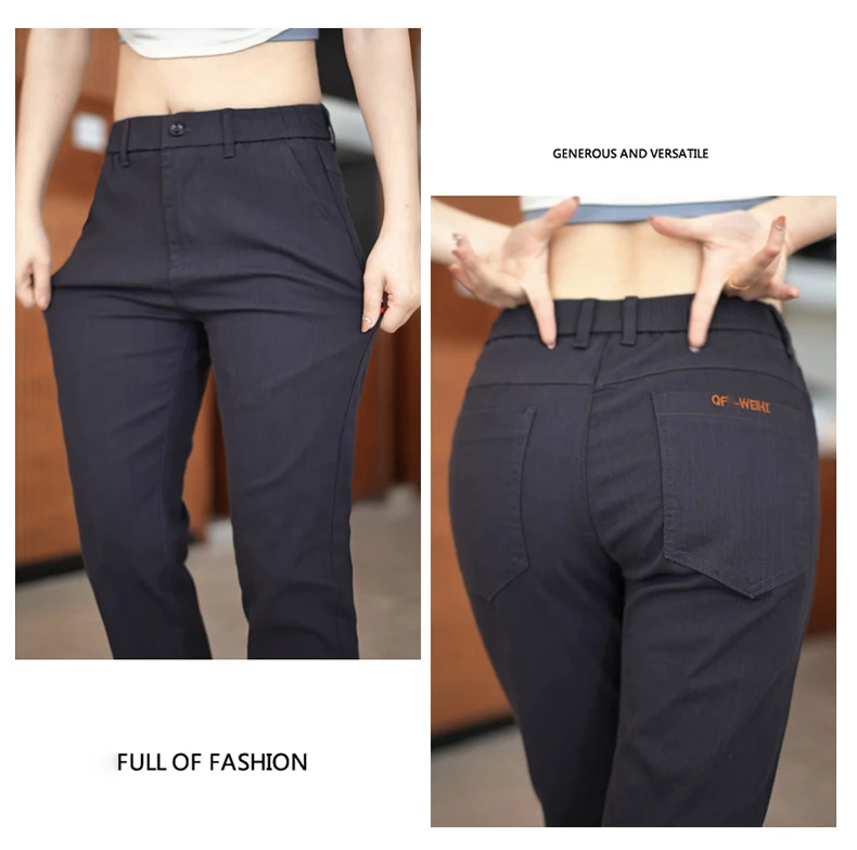 High Quality Brand Mens Mid-Waist Casual Pants Fashion Stretch Straight Comfort Trousers Four Seasons All-Match Men Pants