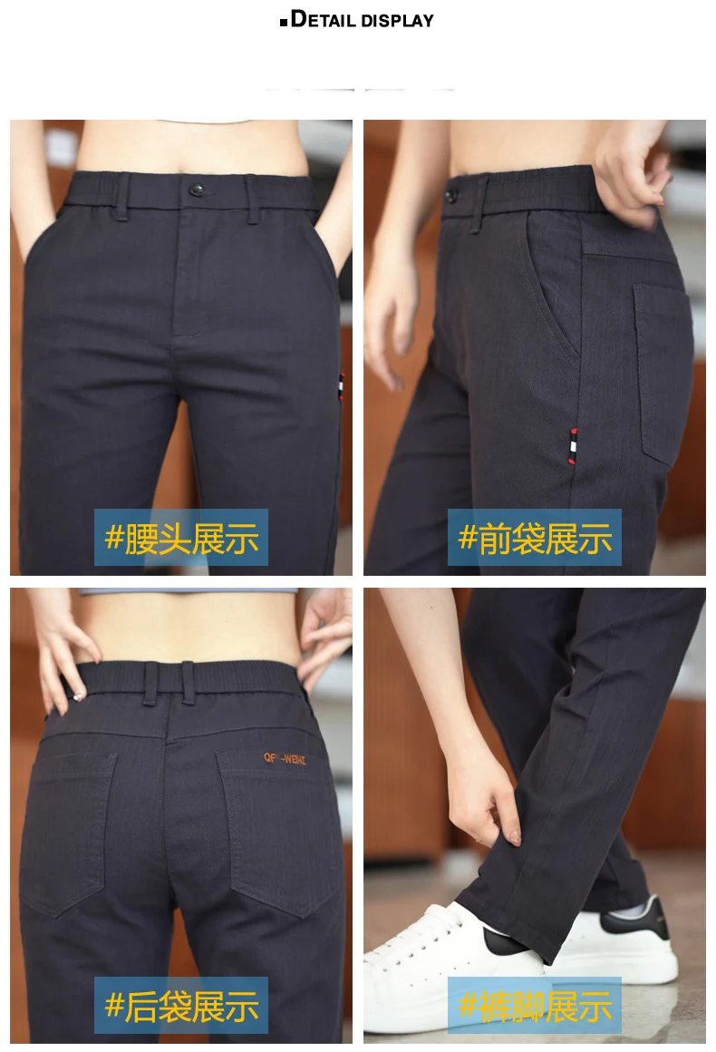 High Quality Brand Mens Mid-Waist Casual Pants Fashion Stretch Straight Comfort Trousers Four Seasons All-Match Men Pants