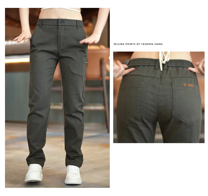 High Quality Brand Mens Mid-Waist Casual Pants Fashion Stretch Straight Comfort Trousers Four Seasons All-Match Men Pants