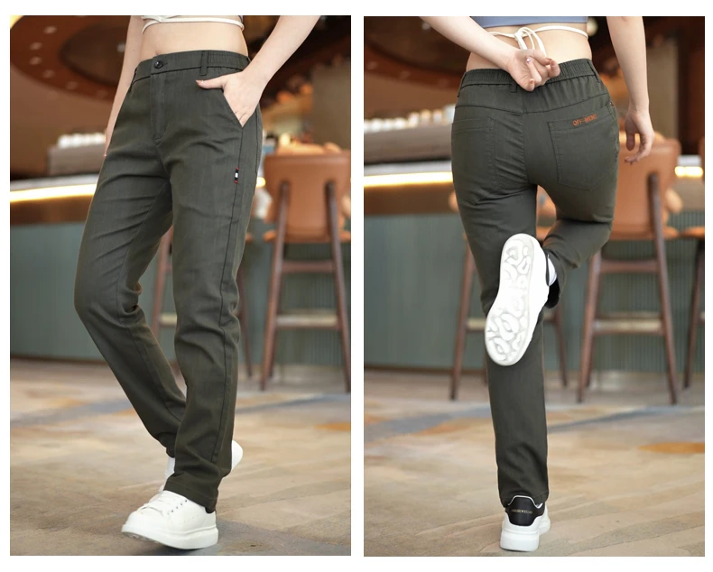 High Quality Brand Mens Mid-Waist Casual Pants Fashion Stretch Straight Comfort Trousers Four Seasons All-Match Men Pants