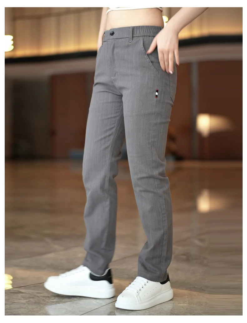 High Quality Brand Mens Mid-Waist Casual Pants Fashion Stretch Straight Comfort Trousers Four Seasons All-Match Men Pants