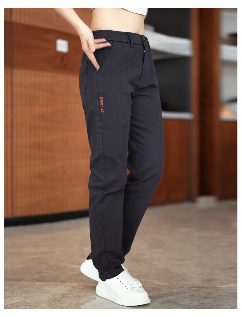 High Quality Brand Mens Mid-Waist Casual Pants Fashion Stretch Straight Comfort Trousers Four Seasons All-Match Men Pants