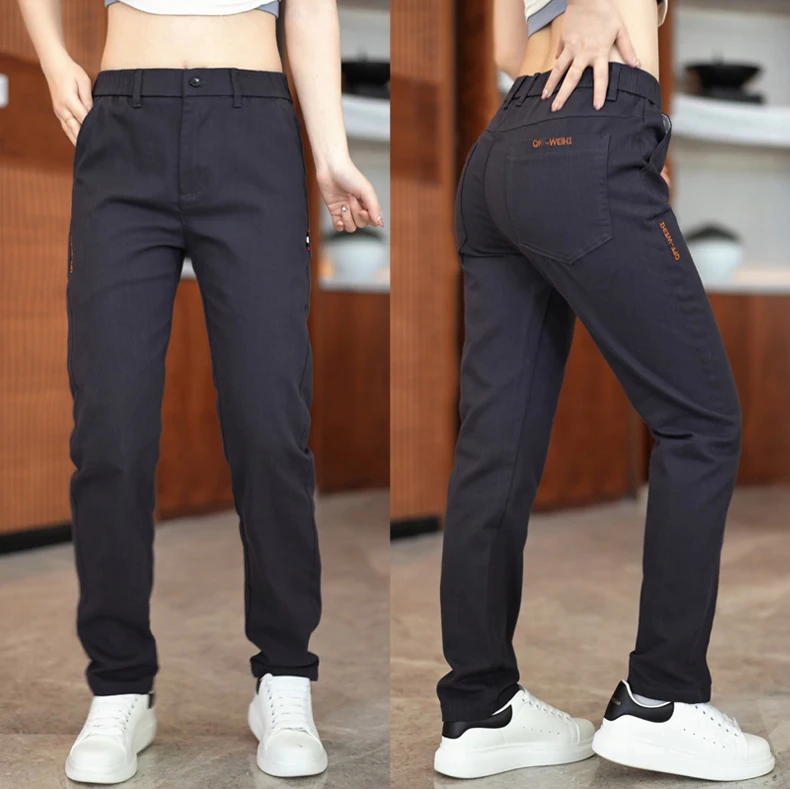 High Quality Brand Mens Mid-Waist Casual Pants Fashion Stretch Straight Comfort Trousers Four Seasons All-Match Men Pants