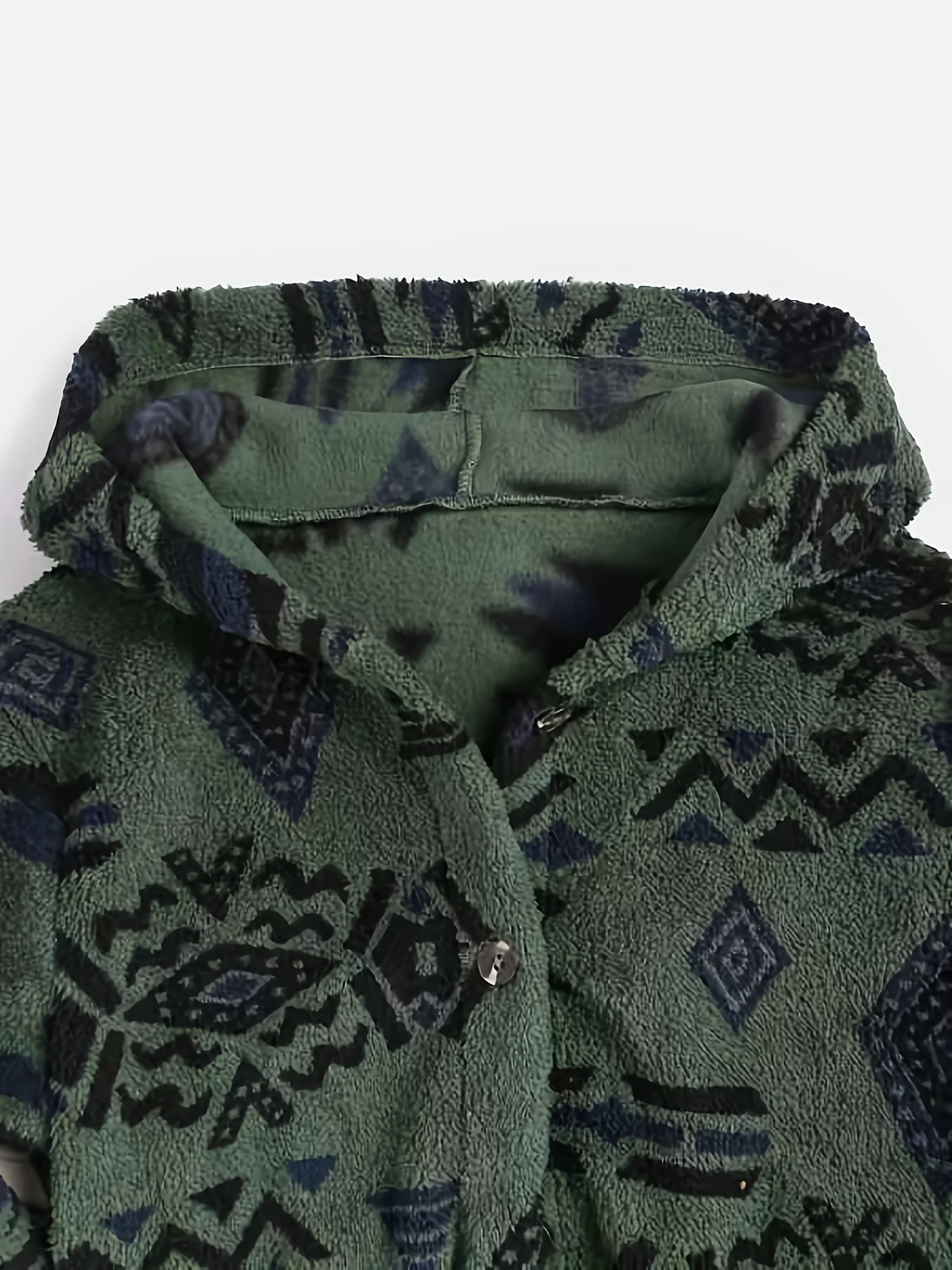 Women's Aztec National Printing Ultra-Fine Austrian Plush Coat Ladies Plush Coat