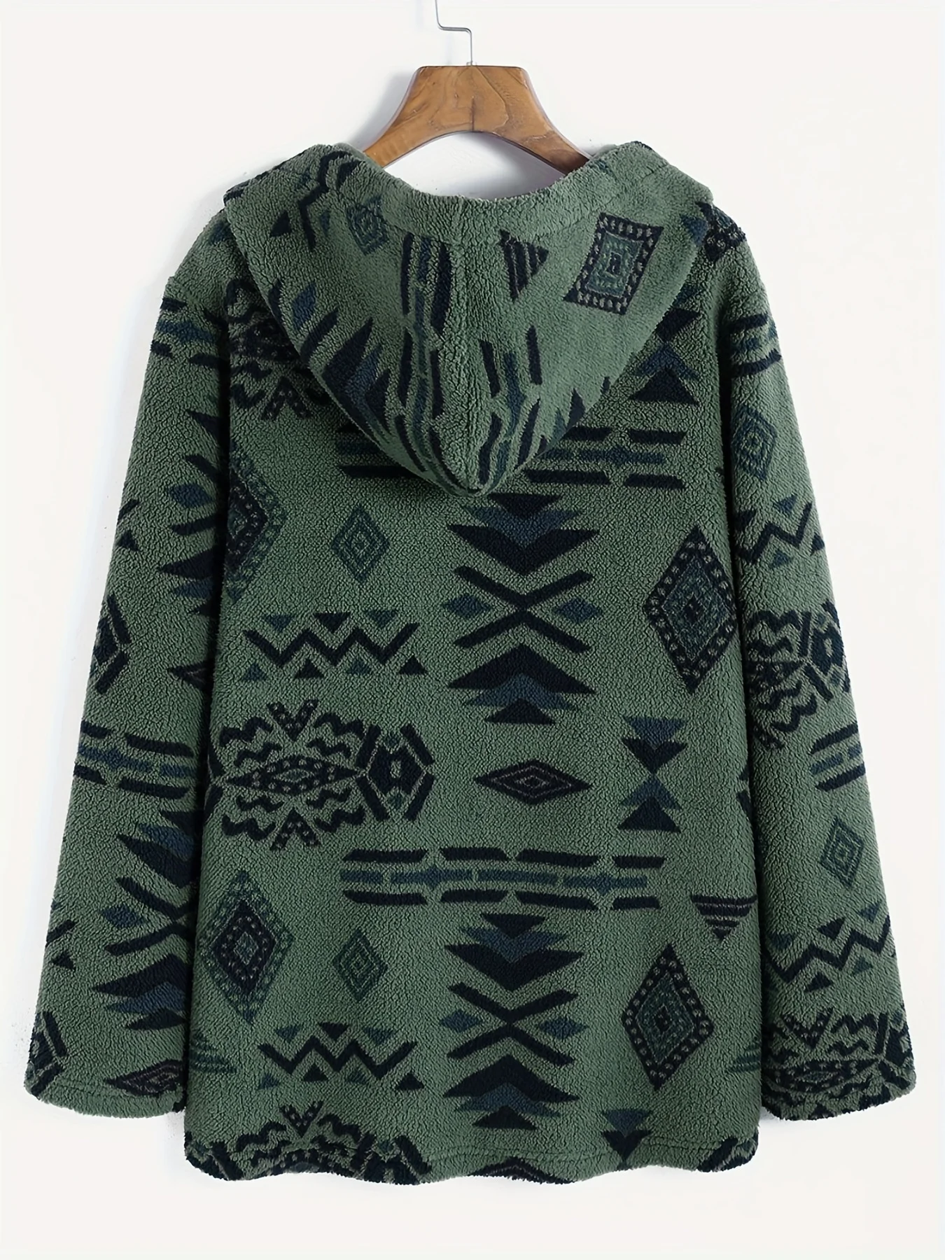 Women's Aztec National Printing Ultra-Fine Austrian Plush Coat Ladies Plush Coat