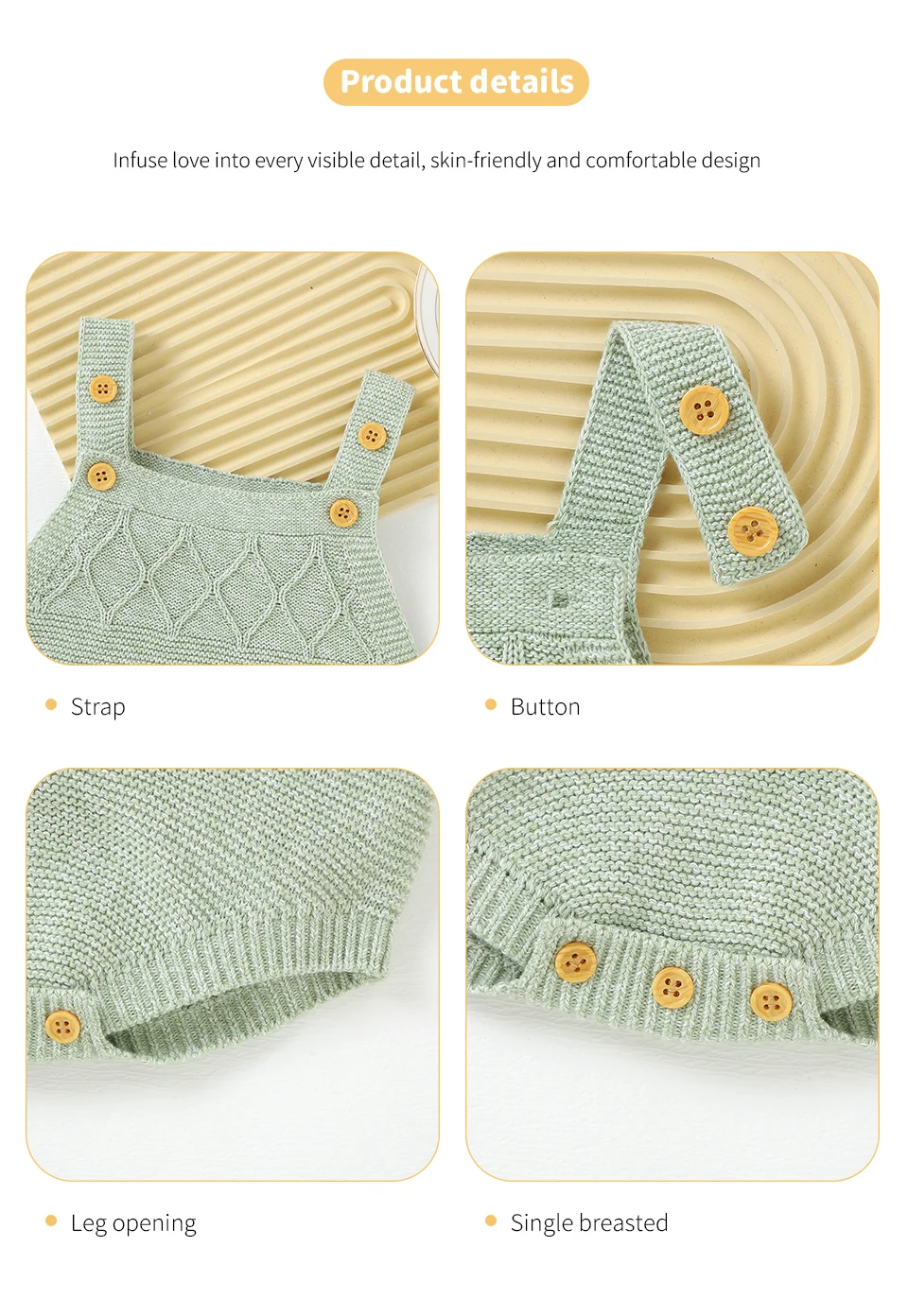 Spaghetti Straps Knitwear Sleeveless Newborn Baby Boys & Girls Summer Rompers Soft Infant One-piece Bodysuit Jumpsuit Sleepsuit