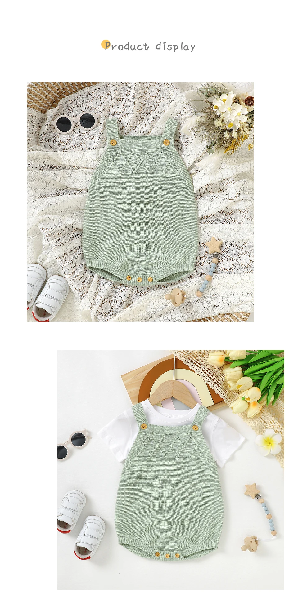 Spaghetti Straps Knitwear Sleeveless Newborn Baby Boys & Girls Summer Rompers Soft Infant One-piece Bodysuit Jumpsuit Sleepsuit