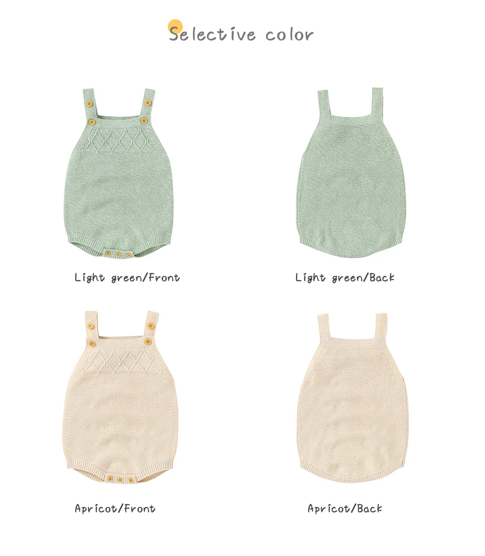 Spaghetti Straps Knitwear Sleeveless Newborn Baby Boys & Girls Summer Rompers Soft Infant One-piece Bodysuit Jumpsuit Sleepsuit